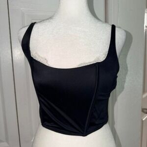 Abercrombie & Fitch Lace and Satin Bustier Size Small NWT Black